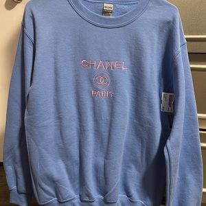 chanel paris custom crew neck